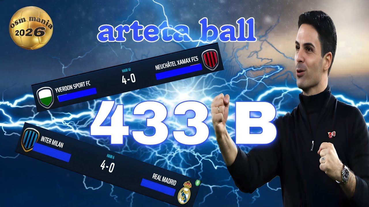 OSM TACTICS 2026 | Impressive Ball Tactics 433 B OSM