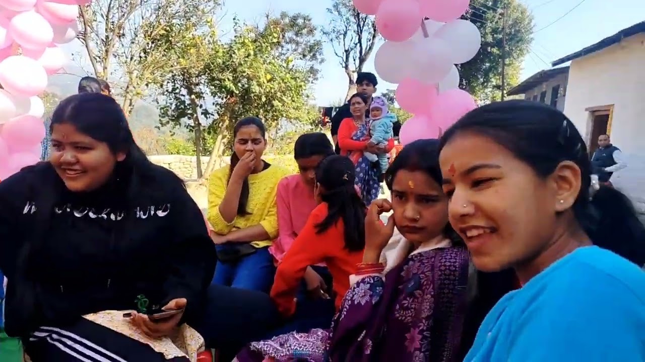 Aaj gyi m namkaran m🤗#treding#viral#vlog#uttarakhand #village #video