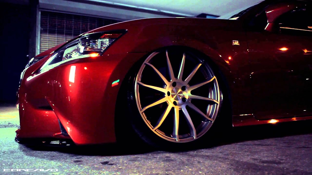 LEXUS GS-F SPORT ON CONCAVO CW-12 CW-5 CONCAVE WHEELS / RIMS NIGHT VIDEO TEAMCONCAVO