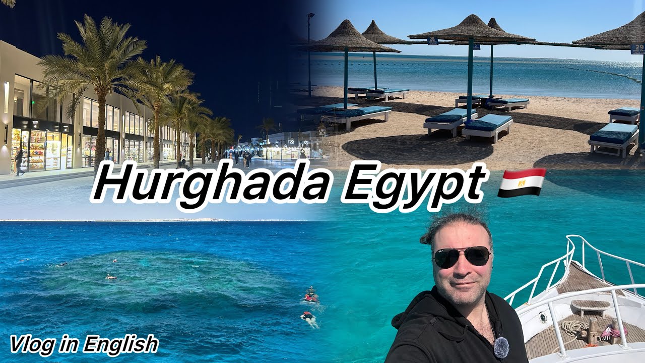 Hurghada Egypt 🇪🇬 Marina, Orange island, Andalusia Blue Beach Hotel, Boat trip February 2026