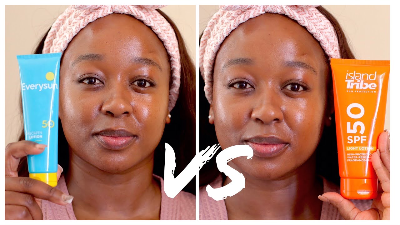 ISLAND TRIBE LIGHT LOTION SPF 50 VS EVERYSUN LIGHT LOTION SPF 50| SOUTH AFRICAN YOUTUBE
