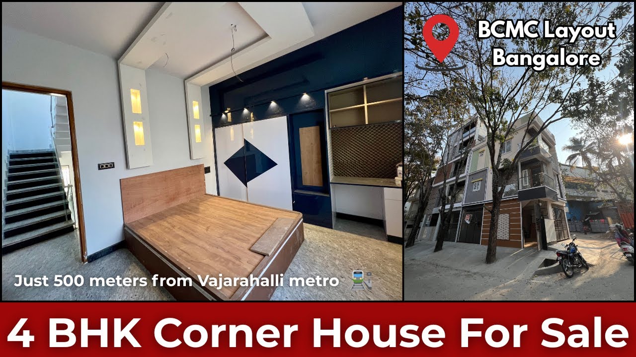 4BHK Corner Triplex House For Sale in Bangalore | 📍BCMC Layout | Just 500 meters from Metro 🚇 | 
