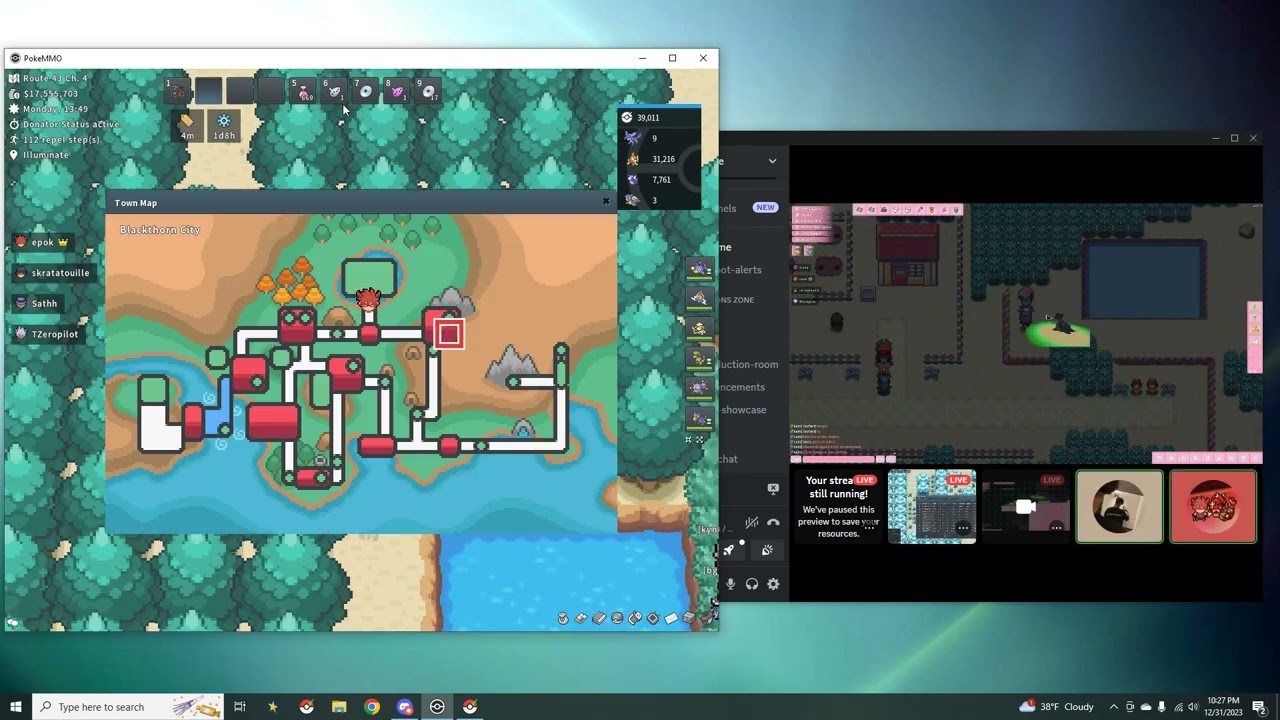 Teammate gets a Shiny Lapras in POKEMMO!