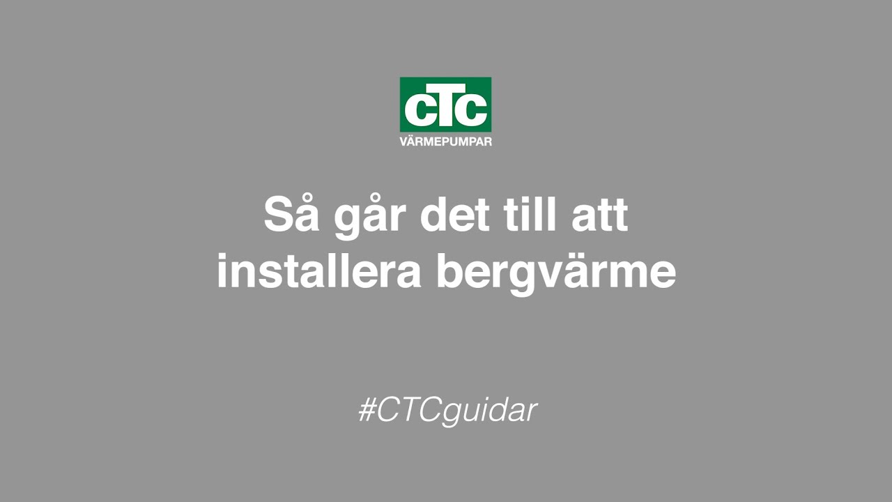 Så går det till att installera bergvärme