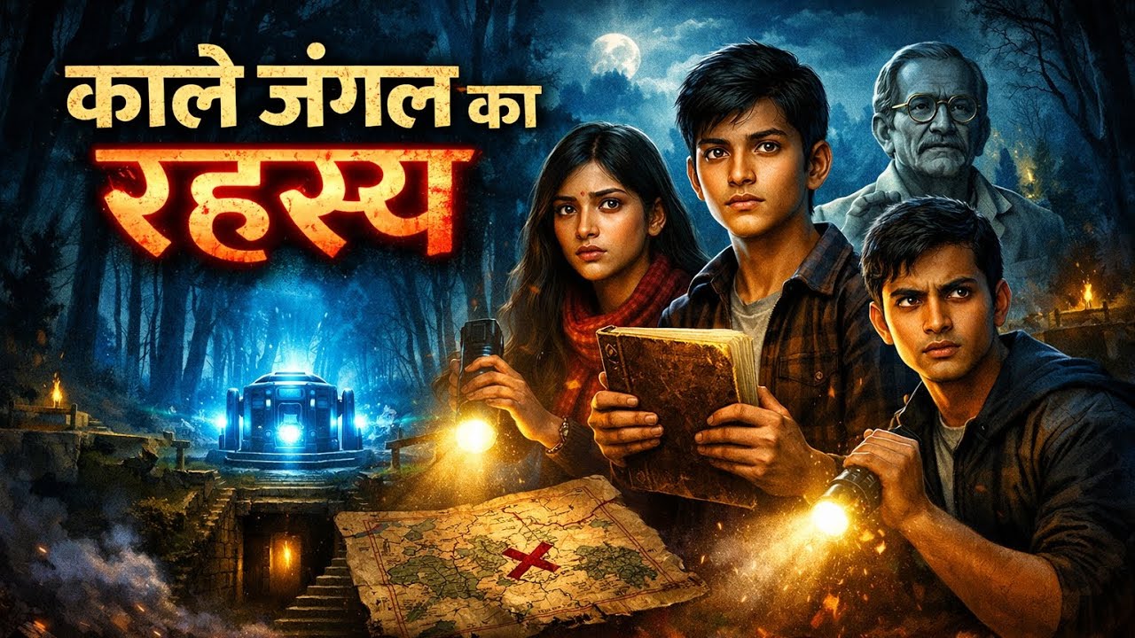 काले जंगल का रहस्य‌ कहानी 📖🌲