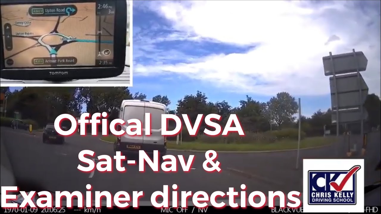 Upton Sat-Nav Test Route with Examiners directions