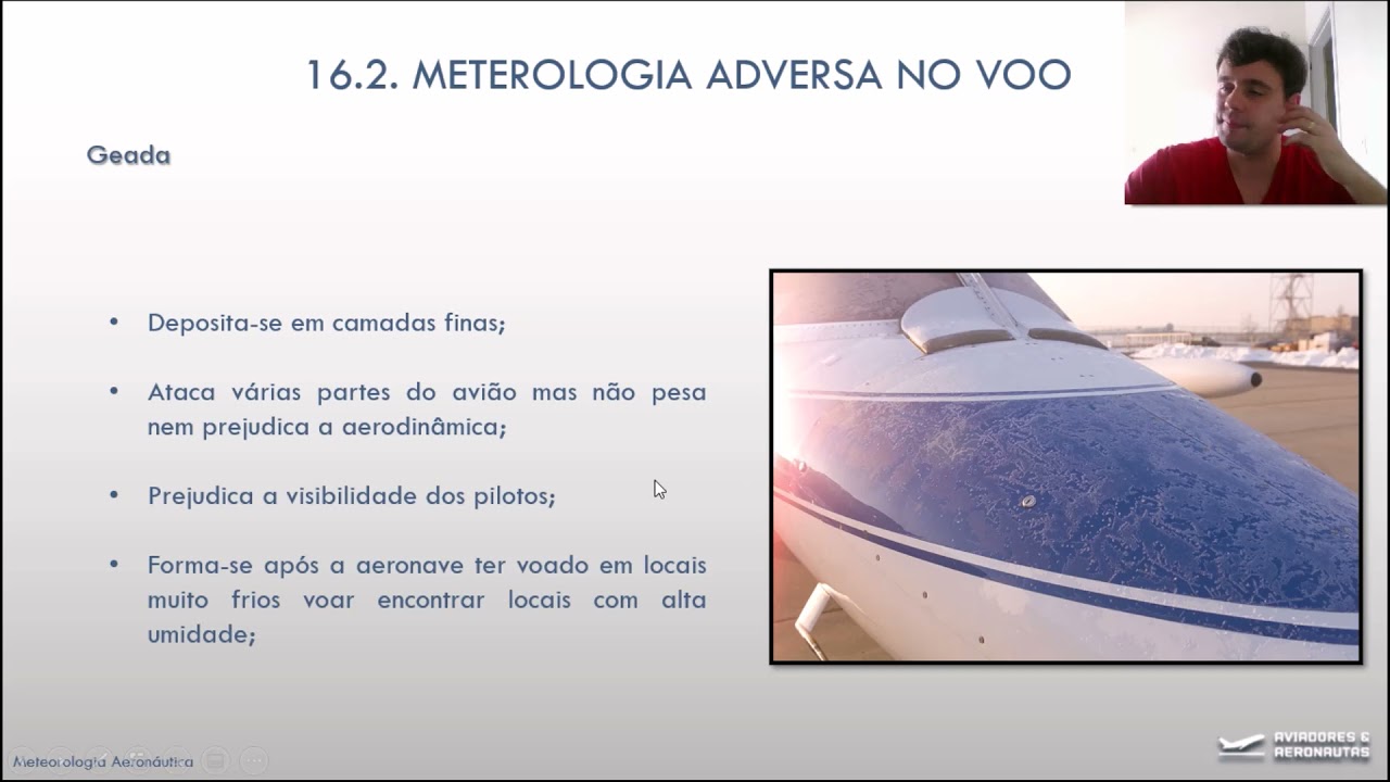 AULA 16.2 - FORMAÇÃO DE GELO EM AERONAVES - METEOROLOGIA AERONÁUTICA - PILOTO PRIVADO DE AVIAO