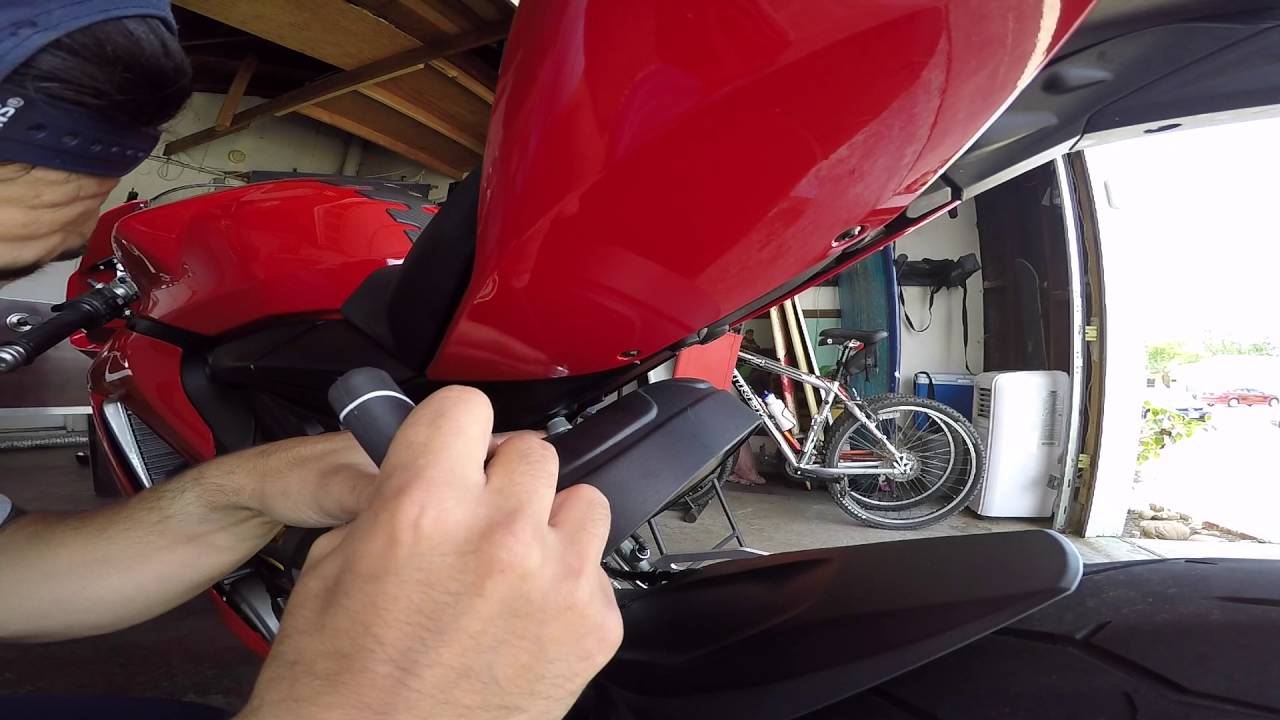 Ducati passenger pegs install