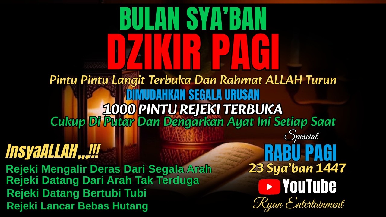 Dzikir Rabu Pagi Sya’ban ✨ Amalan Dahsyat Penarik Rezeki & Pengabul Hajat
