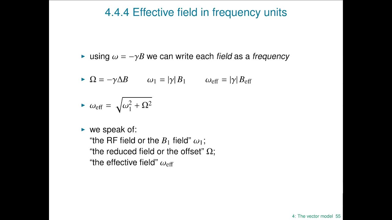 Lecture 2 - Chapter 4: The vector model by Dr James Keeler: 