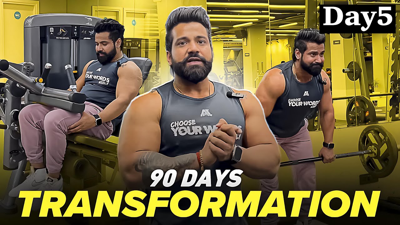 Day-5 Friday|| Back, Hamstrings, Calves|| 90 Days Transformation