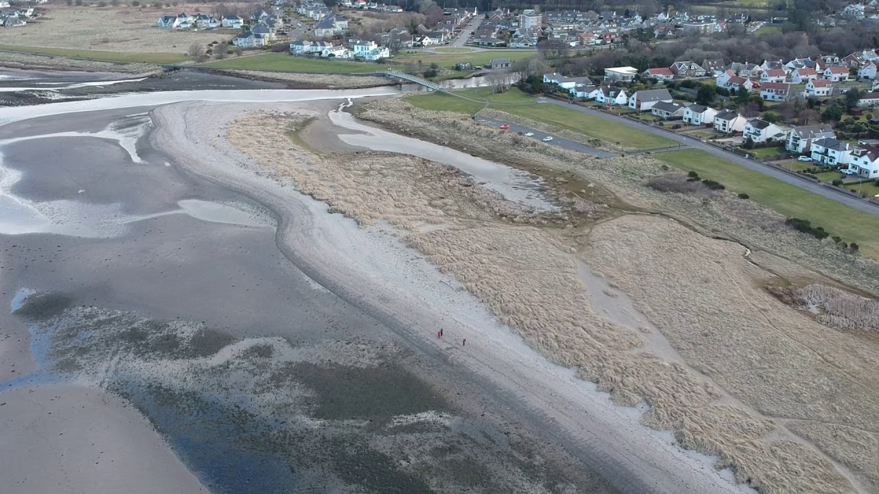 Ayr Seafront From Above Drone Footage