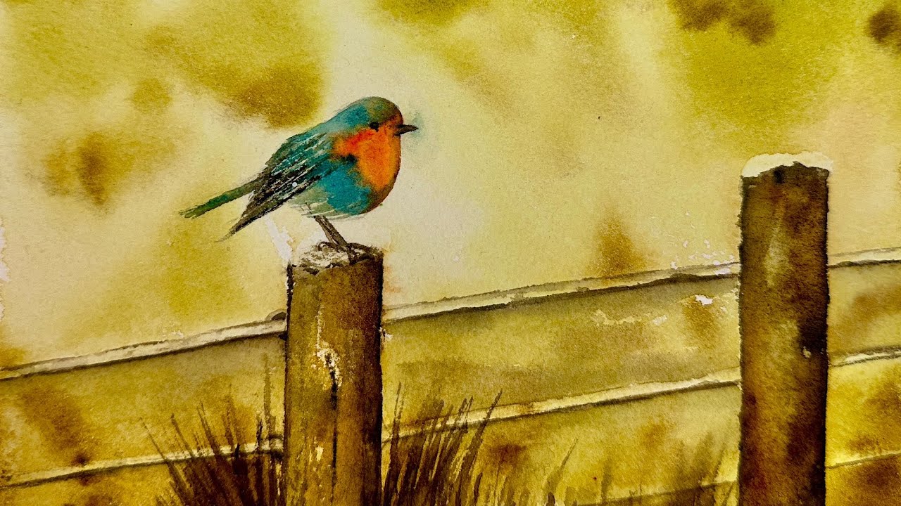 Paint a Beautiful Robin Bird | Easy Watercolor Tutorial