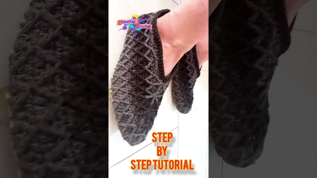 CROCHET SLIPPY for men & women _step by step tutorial 