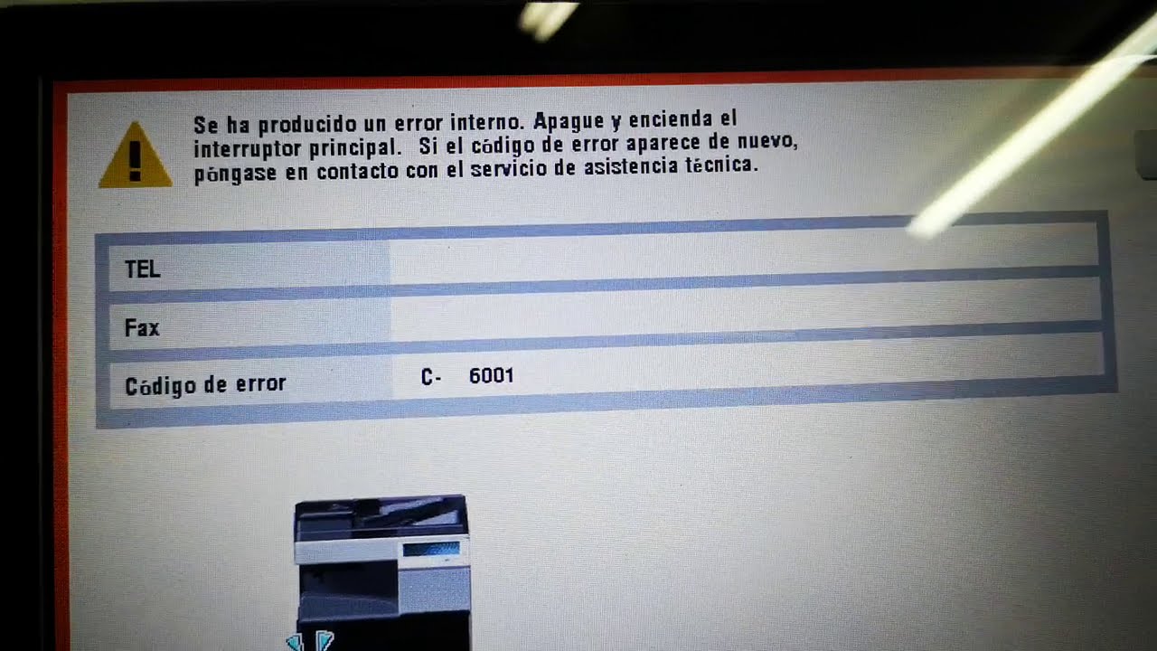 Solución C-6001 bizhub c364e cambio de adf
