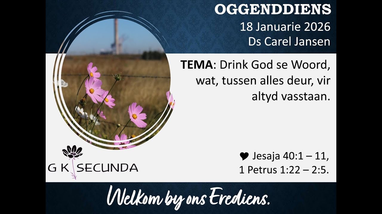 Drink God se Woord, wat, tussen alles deur, vir altyd vasstaan.