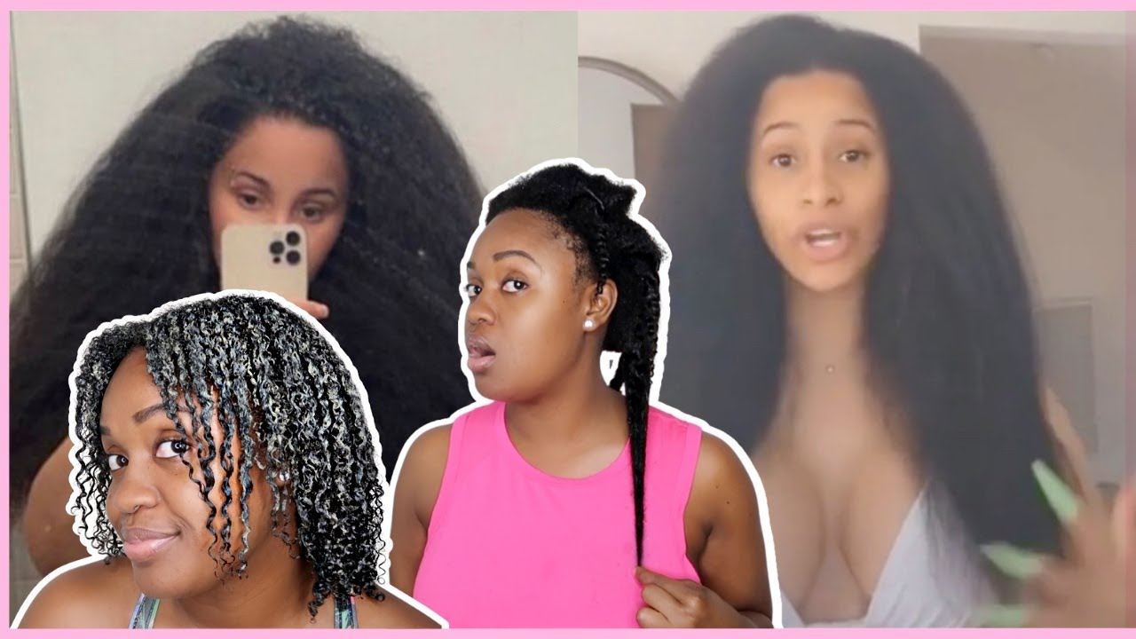 Маска для волос Cardi B утроила рост моих волос?! 😳🤯🤯🤯
