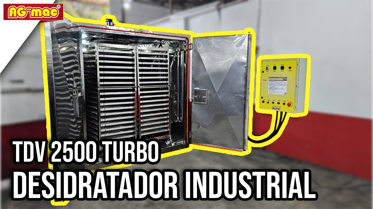 Desidratador TDV 2500 TURBO inox, desidrata alimentos, folhas, ervas, raízes, frutas, AGMAC