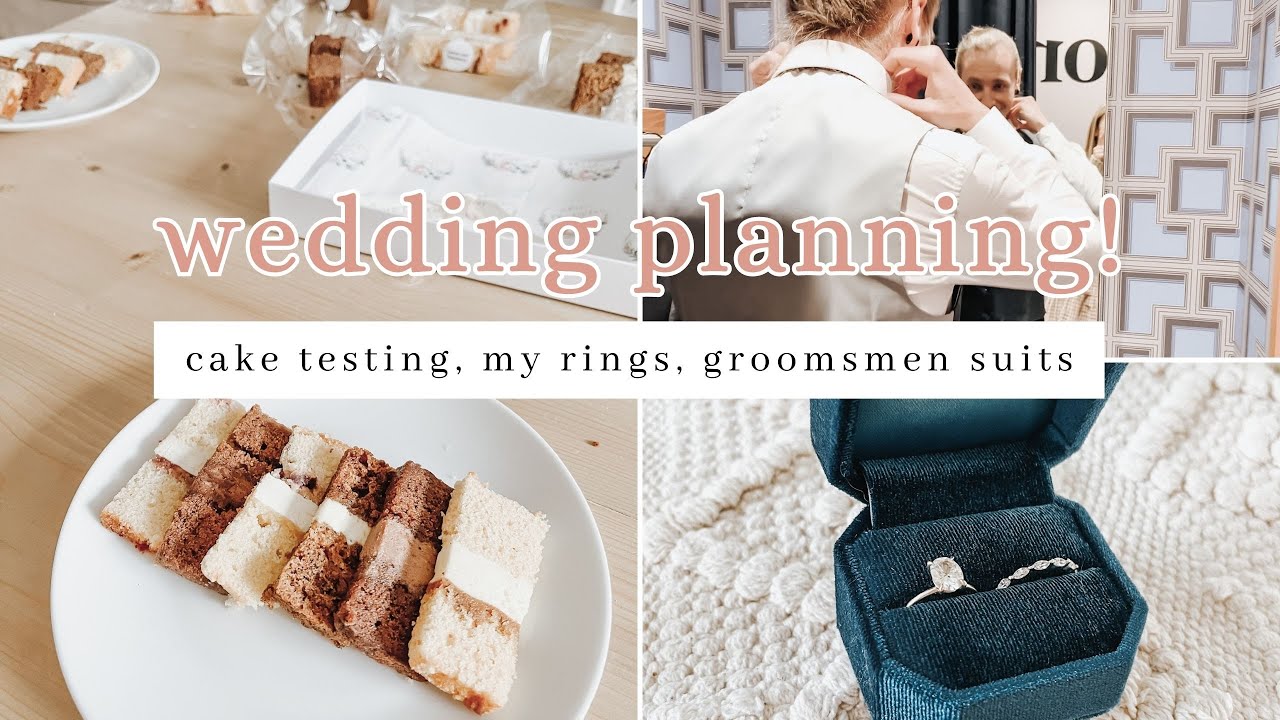 Wedding Planning VLOG 💍 | cake testing, sharing my wedding rings, finding groomsmen suits