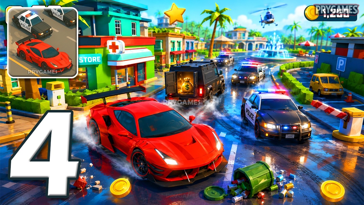 Reckless Getaway 2: Погоня &mdash; Прохождение игры, часть 4: Погоня полиции (Android, iOS)