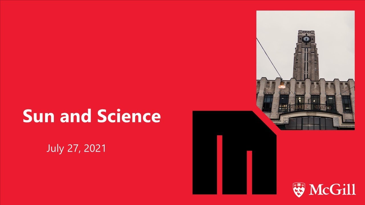Sun and Science (July 27, 2021)