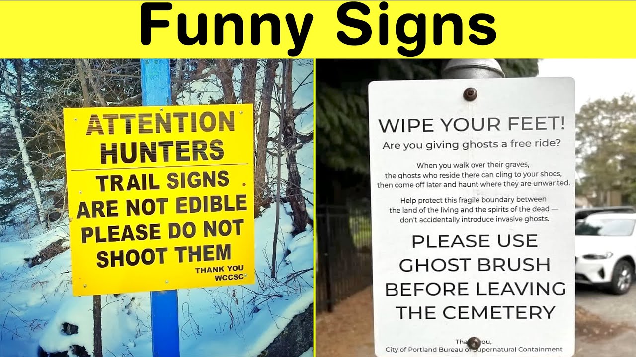 Funny Signs That Will Make You Do a Double Take! || Happy Panda