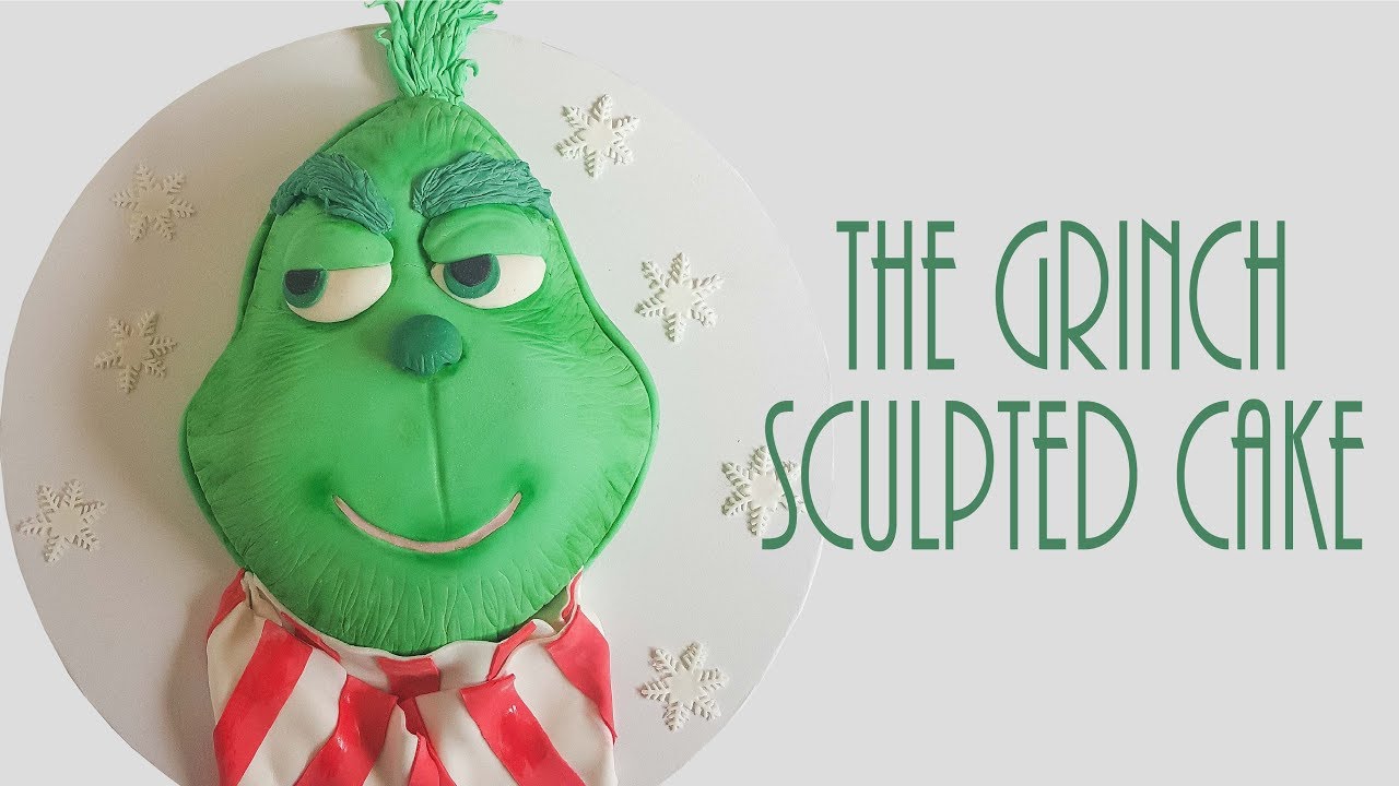 The Grinch Sculpted Christmas Cake- Rosie's Dessert Spot