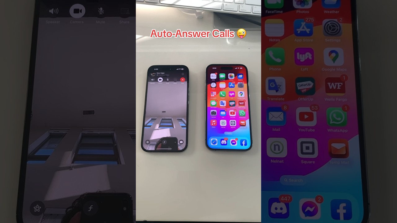 Auto-Answer Calls on iPhone 😜 #iphone14 #iphonetricks #iphone15 ne