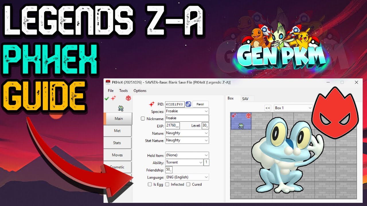 How to use PKHeX to create Legal Pokemon for Pokemon Legends ZA
