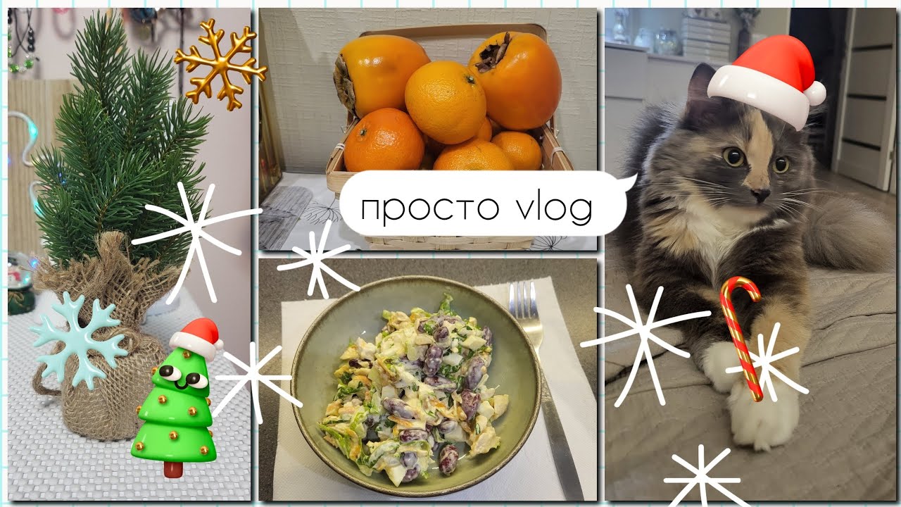 Декабрь vlog❄️| еда,магазины,прогулка, ёлочка |жизнь,как она есть...