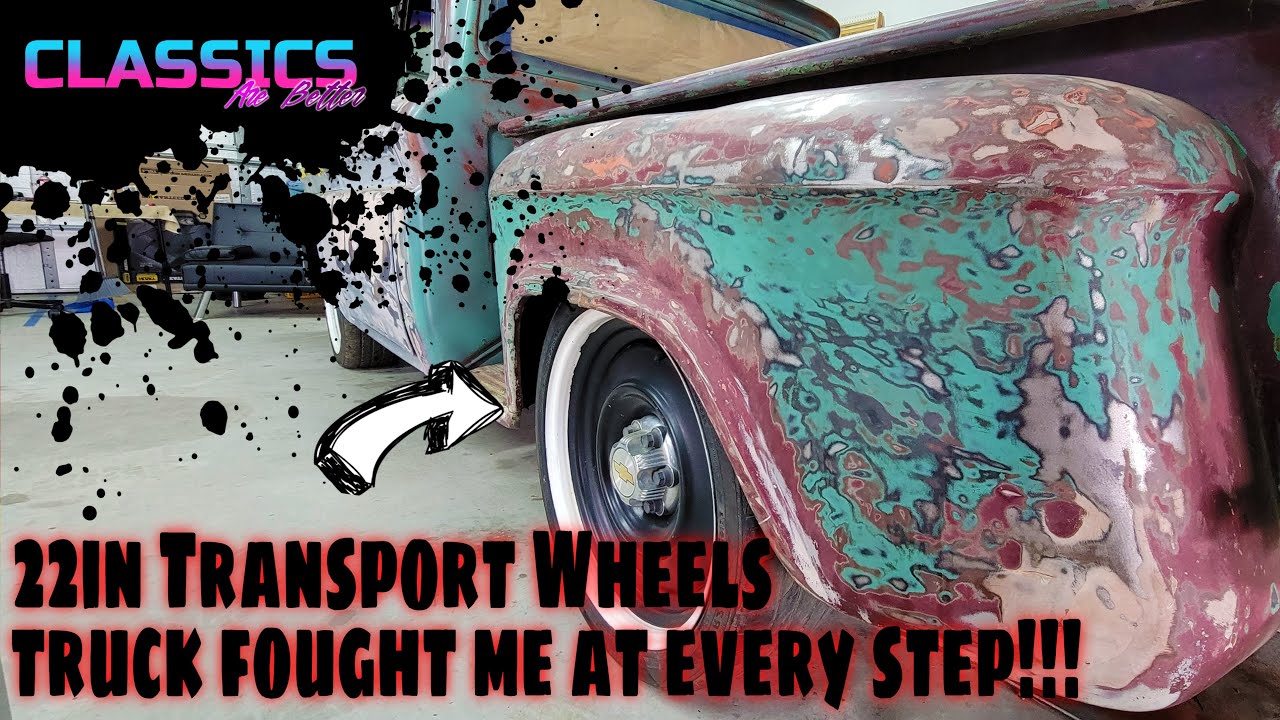 C10 4.5/6in Drop, Disc Brakes, Axle Swap, 22in GM Transport Wheels...BIG VIDEO!