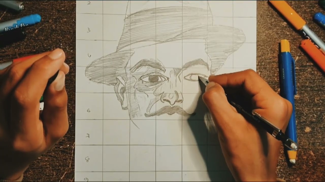 Republic Day special Bhagat Singh Ji drawing, bhagat singh #abhyu#arts.