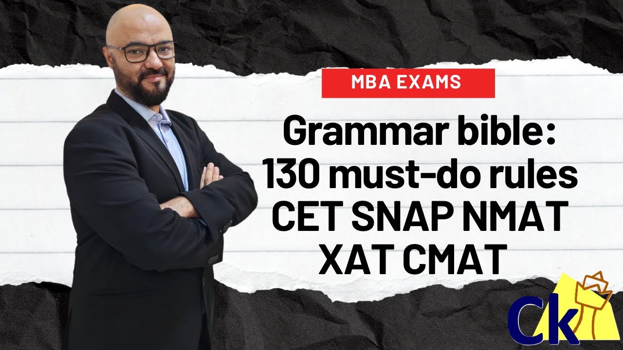 Grammar Bible by Cetking | Must do 130 Rules | CET SNAP NMAT XAT CMAT |