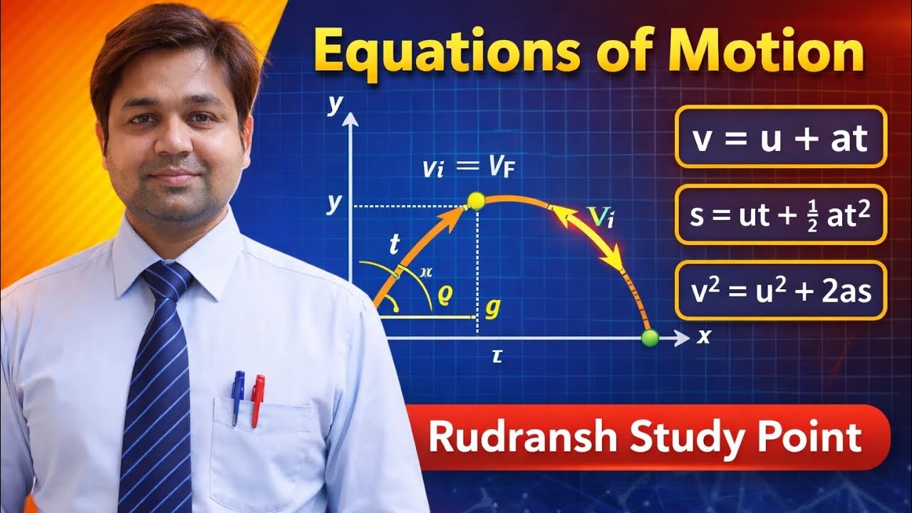 Graphical Representation & Equations of Motion | Class 9 Motion Chapter | Rudransh Study Point