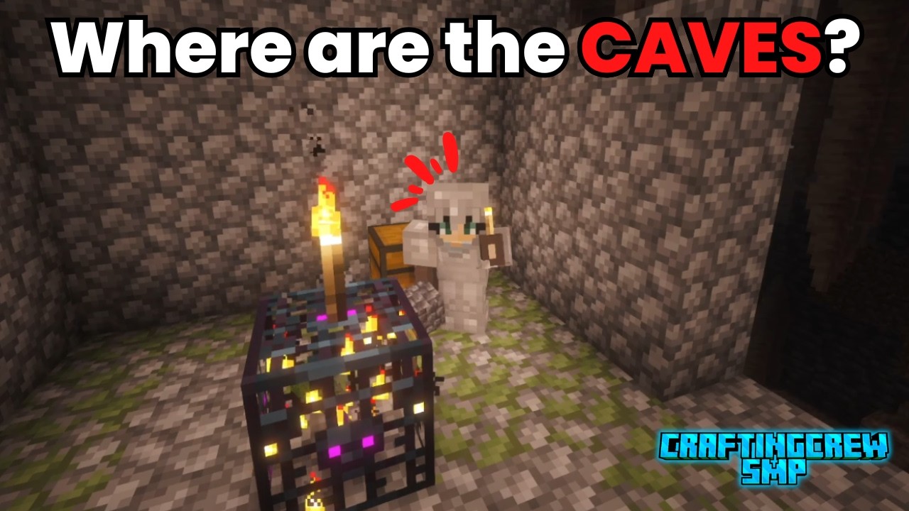For a game about mining I sure can't find a cave... - CraftingCrew SMP 1