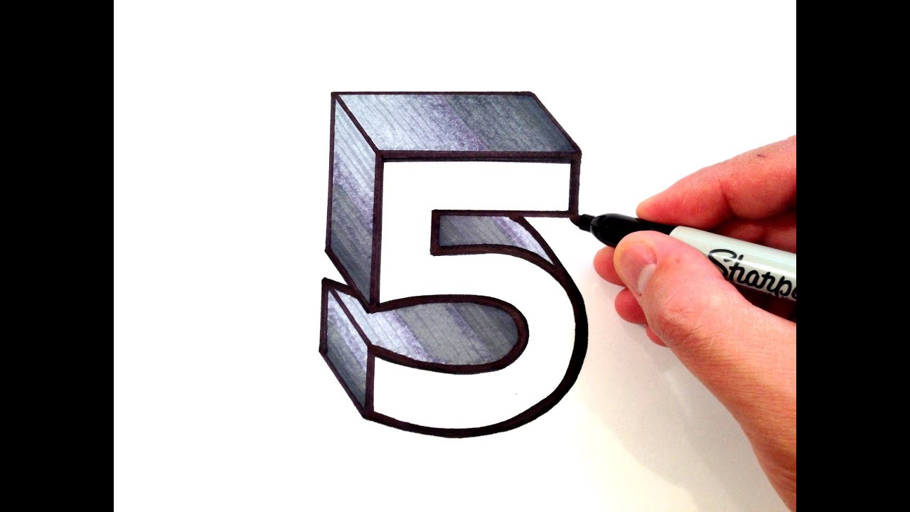 How to Draw the Number 5 in 3D