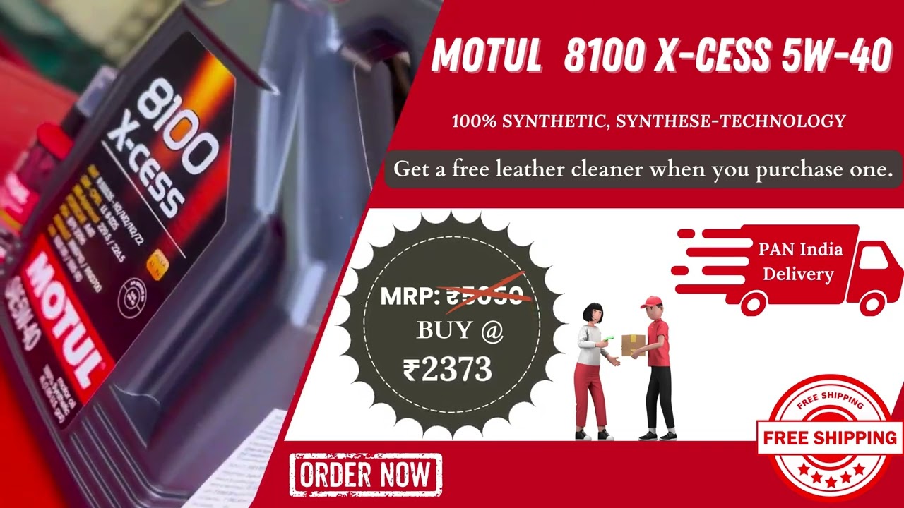Motul 8100 X-Cess 5W-40 Engine Oil | 100% Synthetic | Fully Synthetic Engine Oil #motulindia #oil