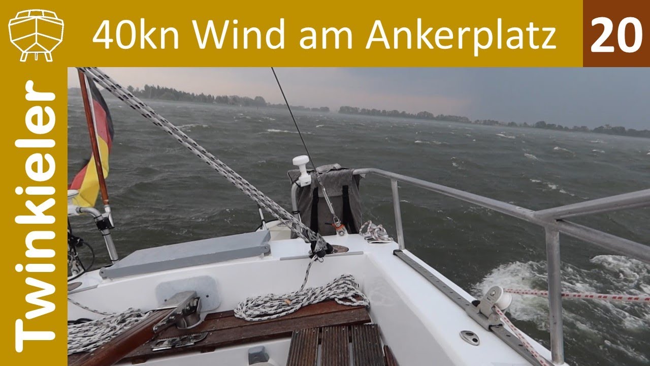 40kn Wind am Ankerplatz ⛵ Greifwalder Bodden