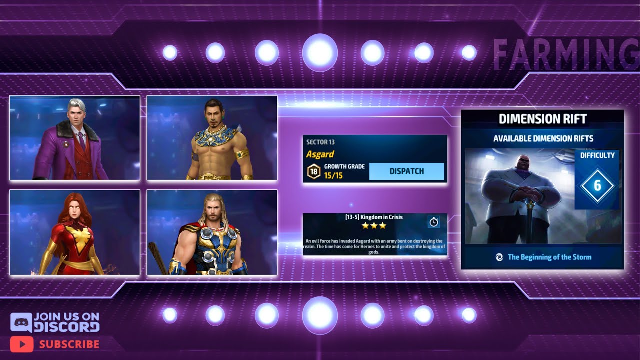 BEST META TEAMS TO FARM FAST & SAFE DIMENSION RIFTS OR DISPATCH MISSION 13-5 | Marvel Future Fight