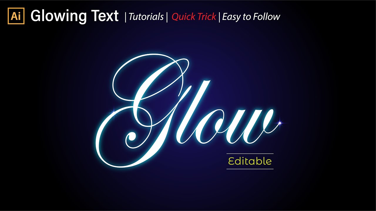 How to make Glow Text Effect Editable in Adobe Illustrator