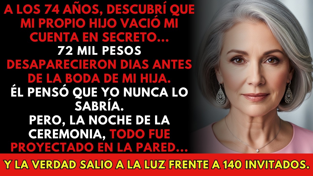 Mi Hijo Robó 72 Mil de Mi Cuenta… En la Boda, la Verdad Fue Proyectada y Todos Quedaron en Silencio.