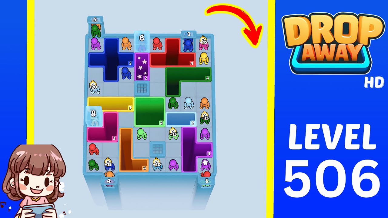 Drop Away Level 506 Solution Walkthrough