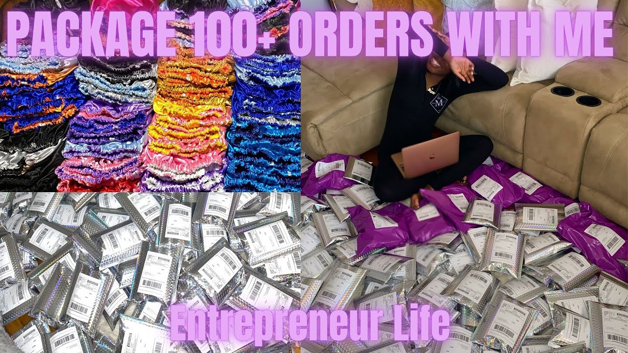 PACKAGE 100+ ORDERS WITH ME! ENTREPRENEUR LIFE | MELSSLEEPWEAR