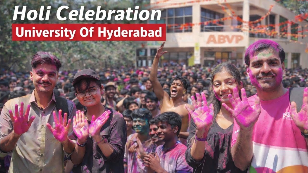 University Of Hyderabad Holi Celebration 