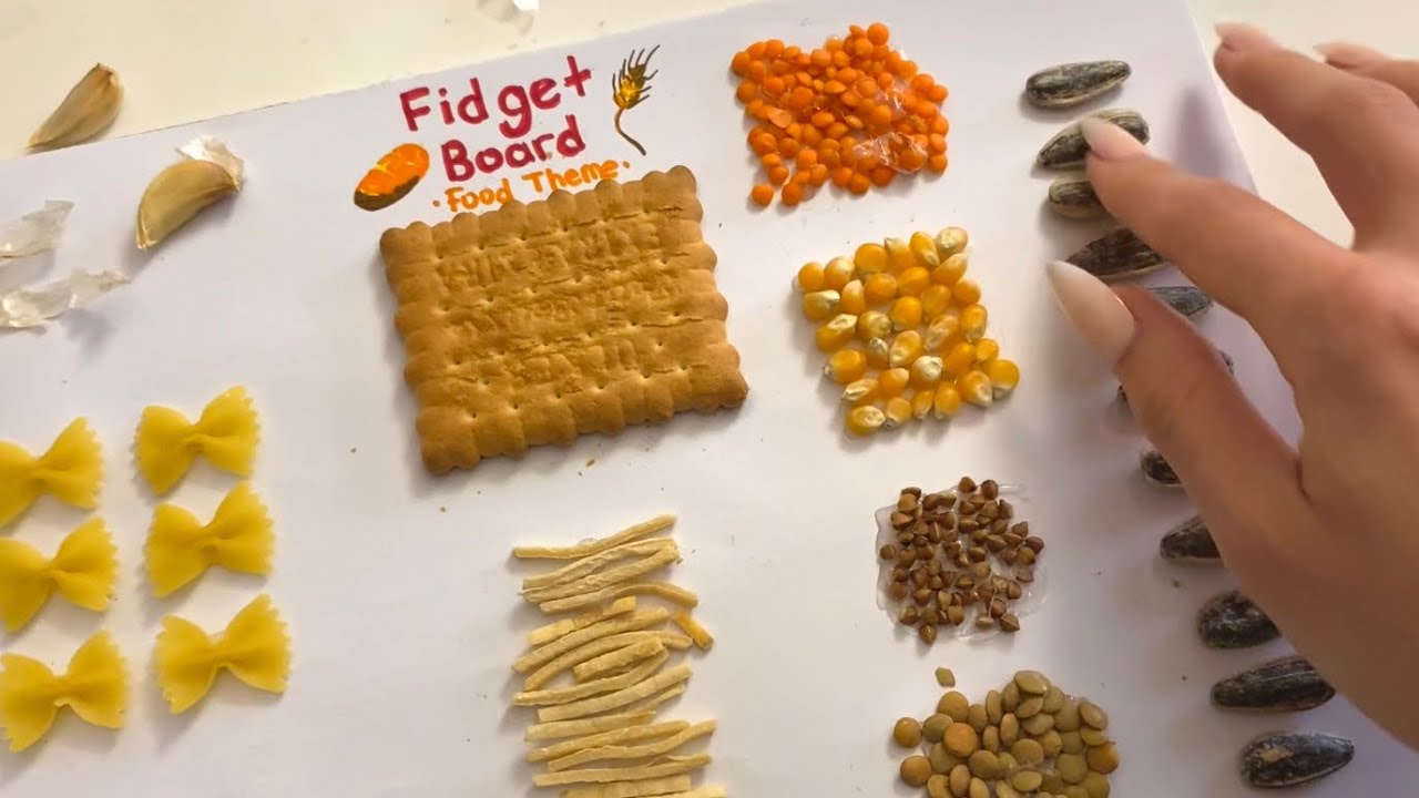 ASMR | My first simple fidget board 🌾