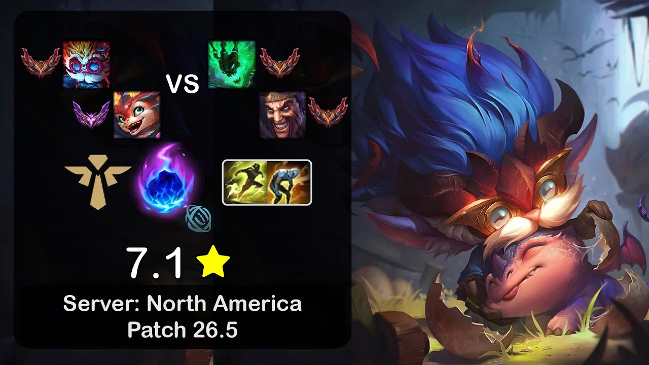 Heimerdinger Support + Smolder vs Thresh + Draven - NA GrandMaster - Patch 26.5