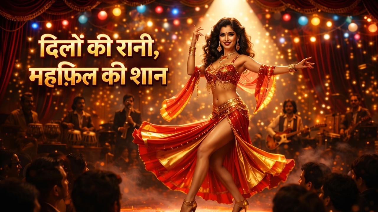 दिलों की रानी, महफ़िल की शान | Retro Bollywood Cabaret Song | 70s Style Hindi Dance Song