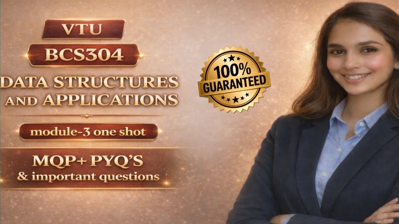 Data structures and Application|Module-3|Dsa|vtu|MQP|pyq|important questions|3rd sem|BCS304|Eduyodha