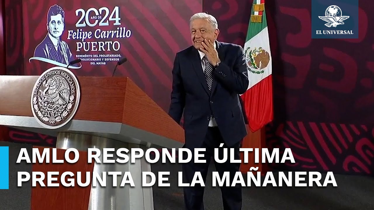 “El pueblo de México es amoroso”: Así respondió AMLO su última pregunta como presidente