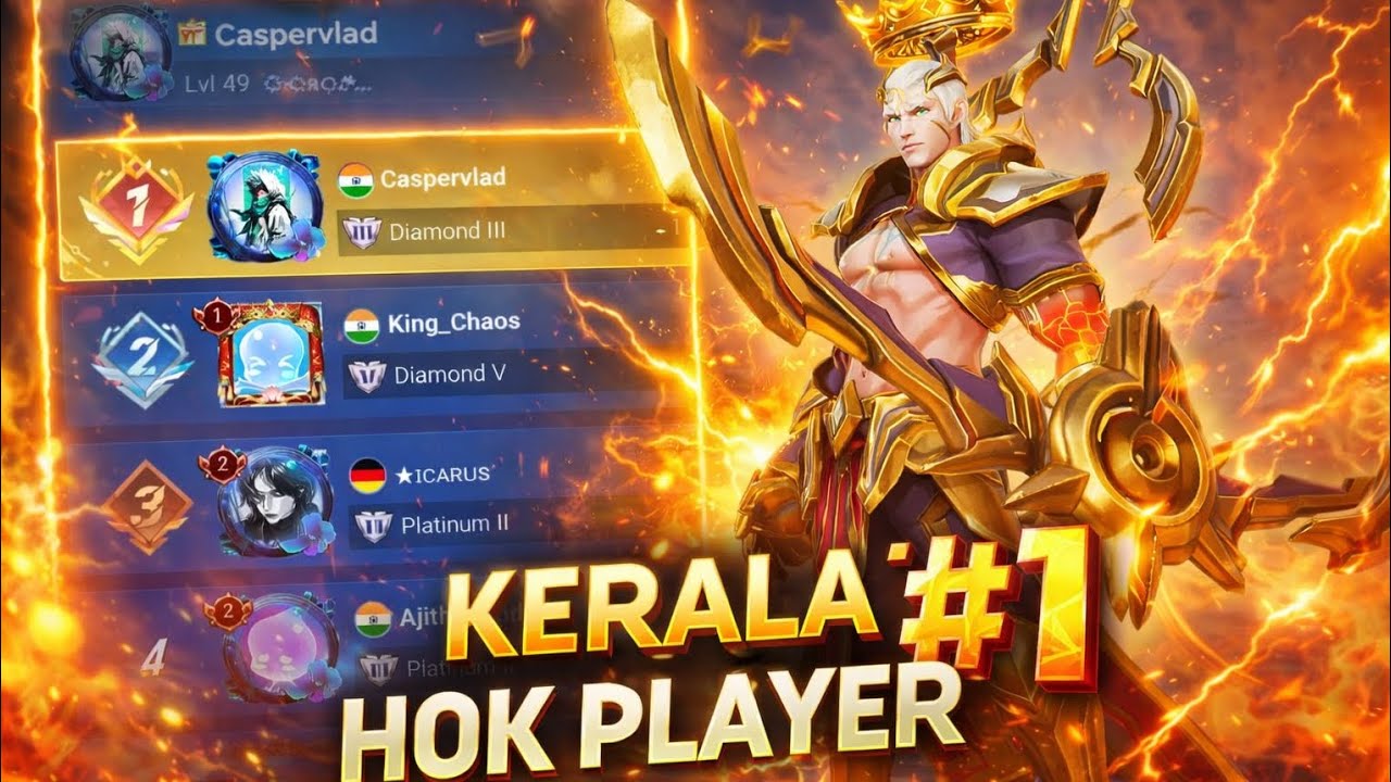 KERALA NO 1 NOOB HOK PLAYER | HOU YI GAMEPLAY | FARM LANE#HOK #honourofKings #honourofkingsIndia